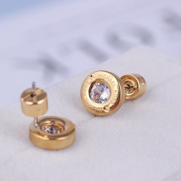 Michael Kors Couple Zircon Round Earrings - Picture 7 of 8